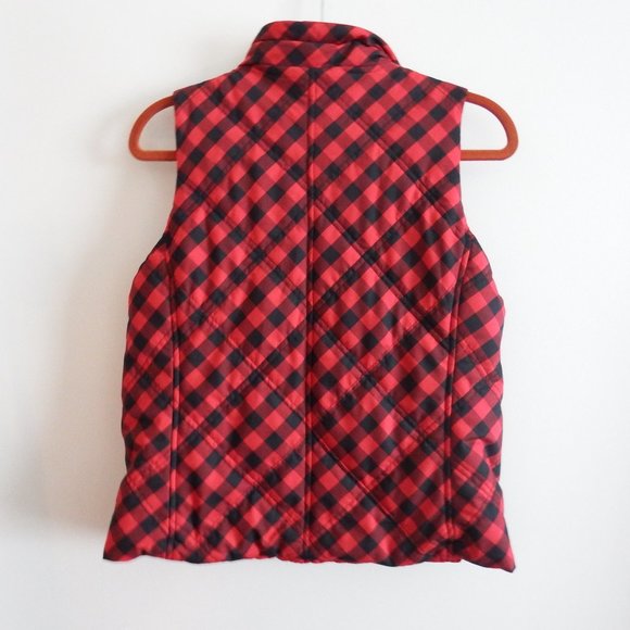 New York & Co. Rev. Buffalo Plaid/Red Vest Sz. PM - Picture 8 of 10